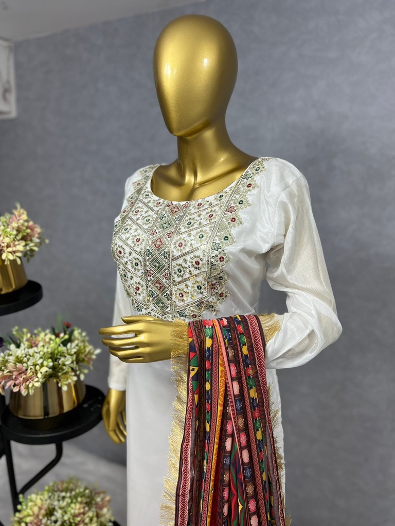 NEW HIT DESIGN COLLECTION EMBROIDERY AND SEQUINS WORK TOP-BOTTOM WITH  DUPATTA