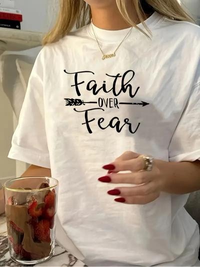 Faith Over Fear Inspirational Tee