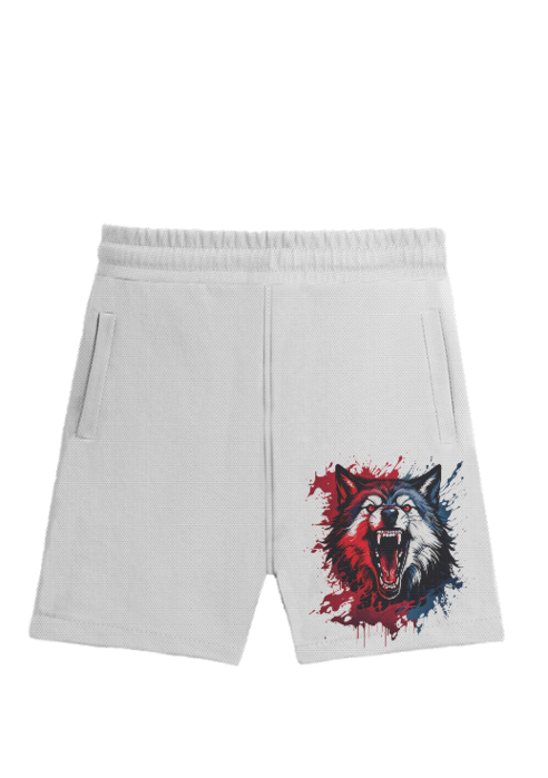 Alone Wolf printed shorts