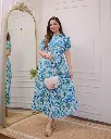 Floral blue dress