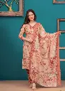 Printed Muslin Kurti Set