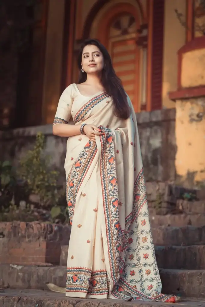 New linen Saree