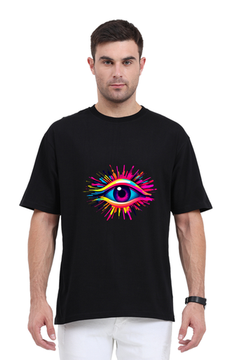 Neon Eye Graphic T-Shirt