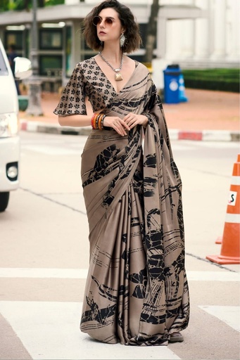 Satin silk saree